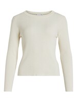 VILA Abella rib knot top (noos) - Egret