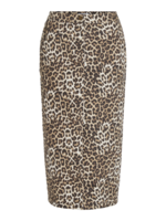 VILA Leonor denim skirt - Caramel café leopard