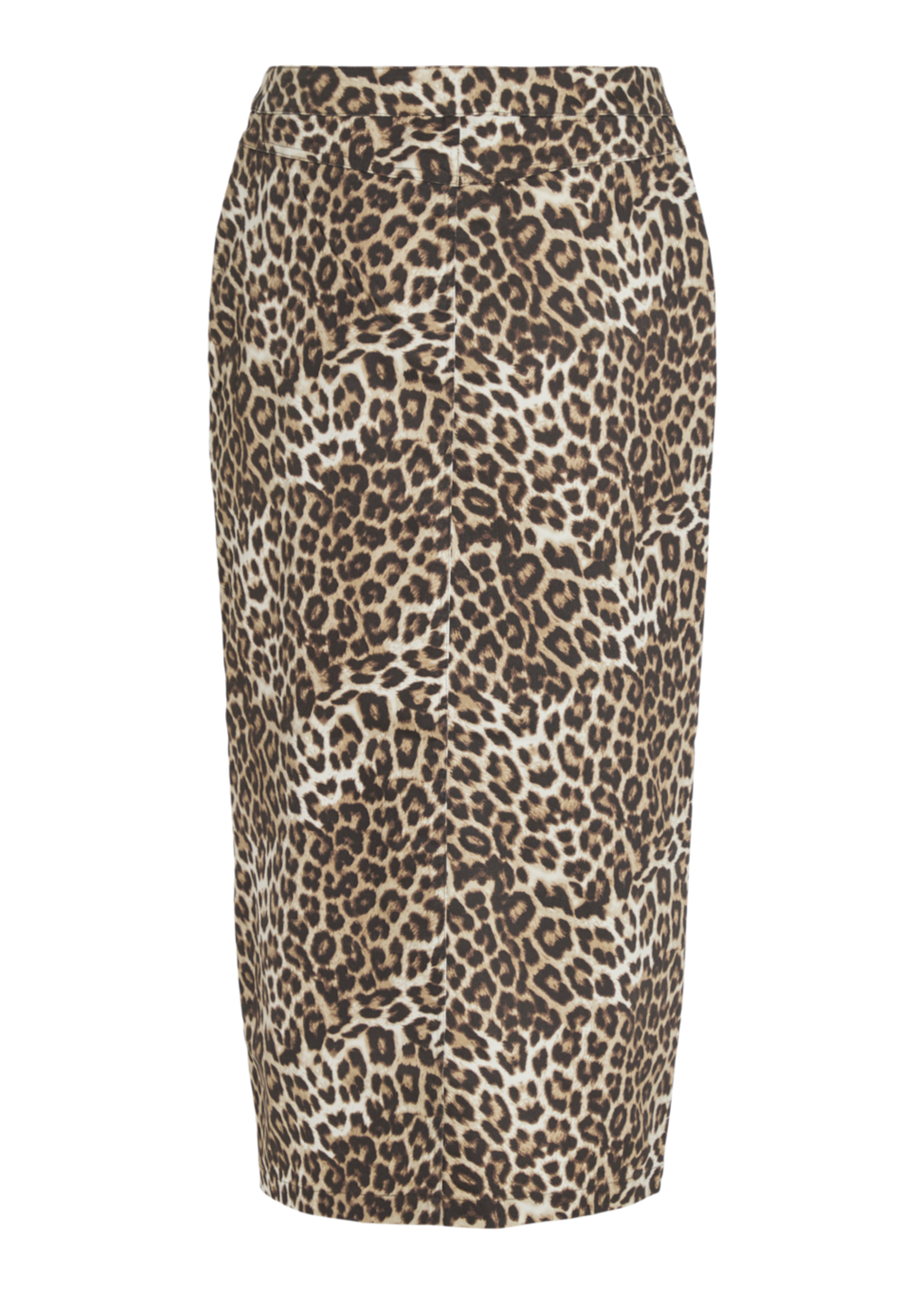 VILA Leonor denim skirt - Caramel café leopard