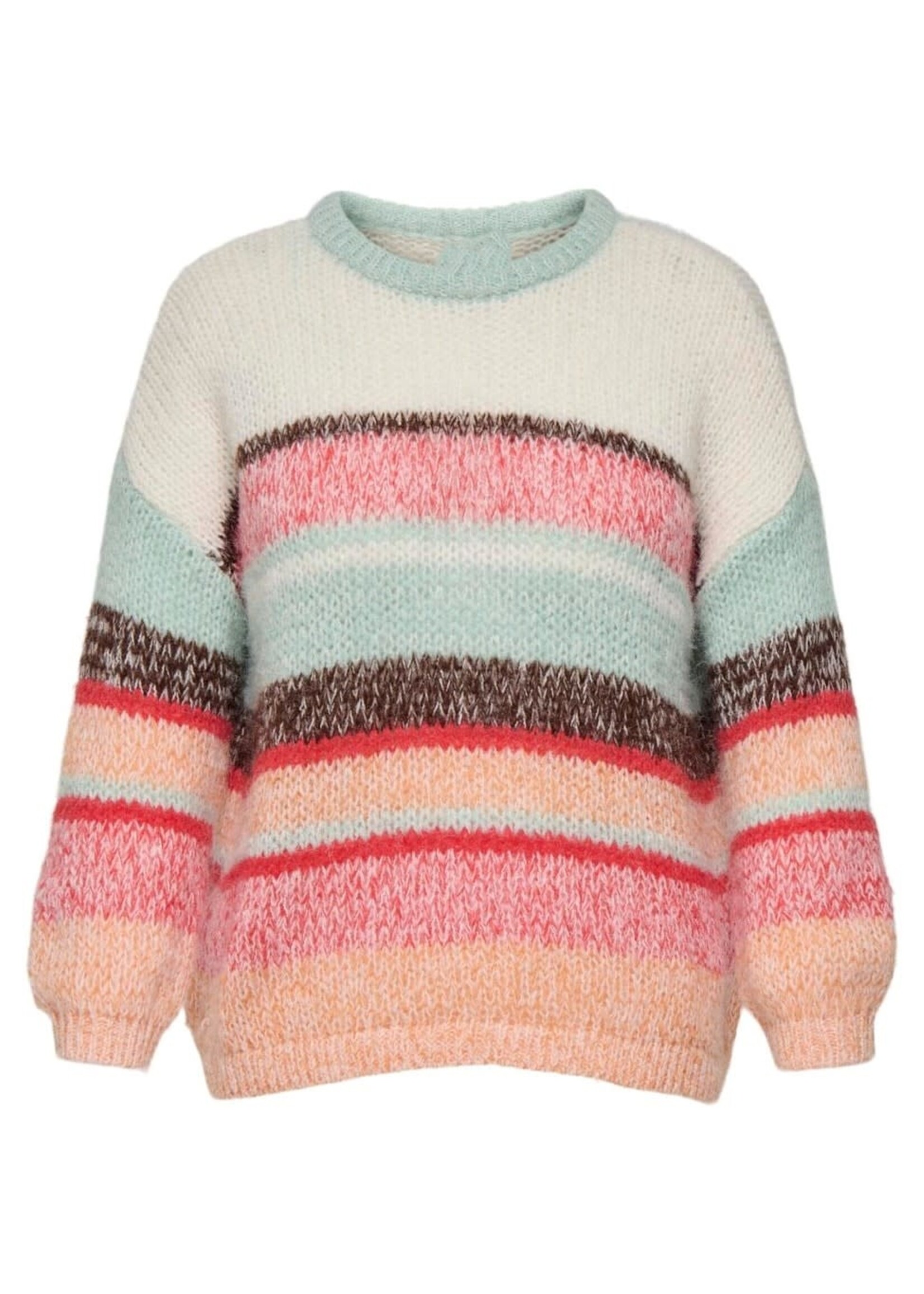 ONLY CARMAKOMA Alyssa stripe o-neck knit - Multicolor
