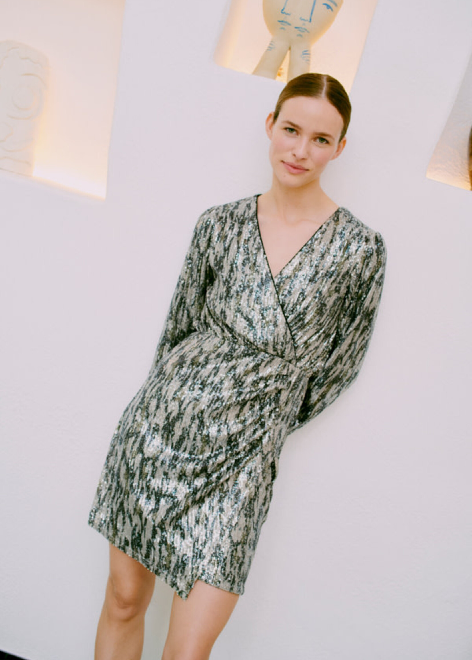 B.YOUNG Solia dress - Cement camo mix