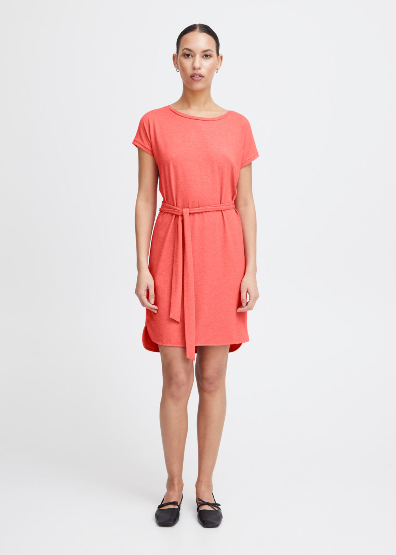 ICHI Rebel dress - Calypso Coral