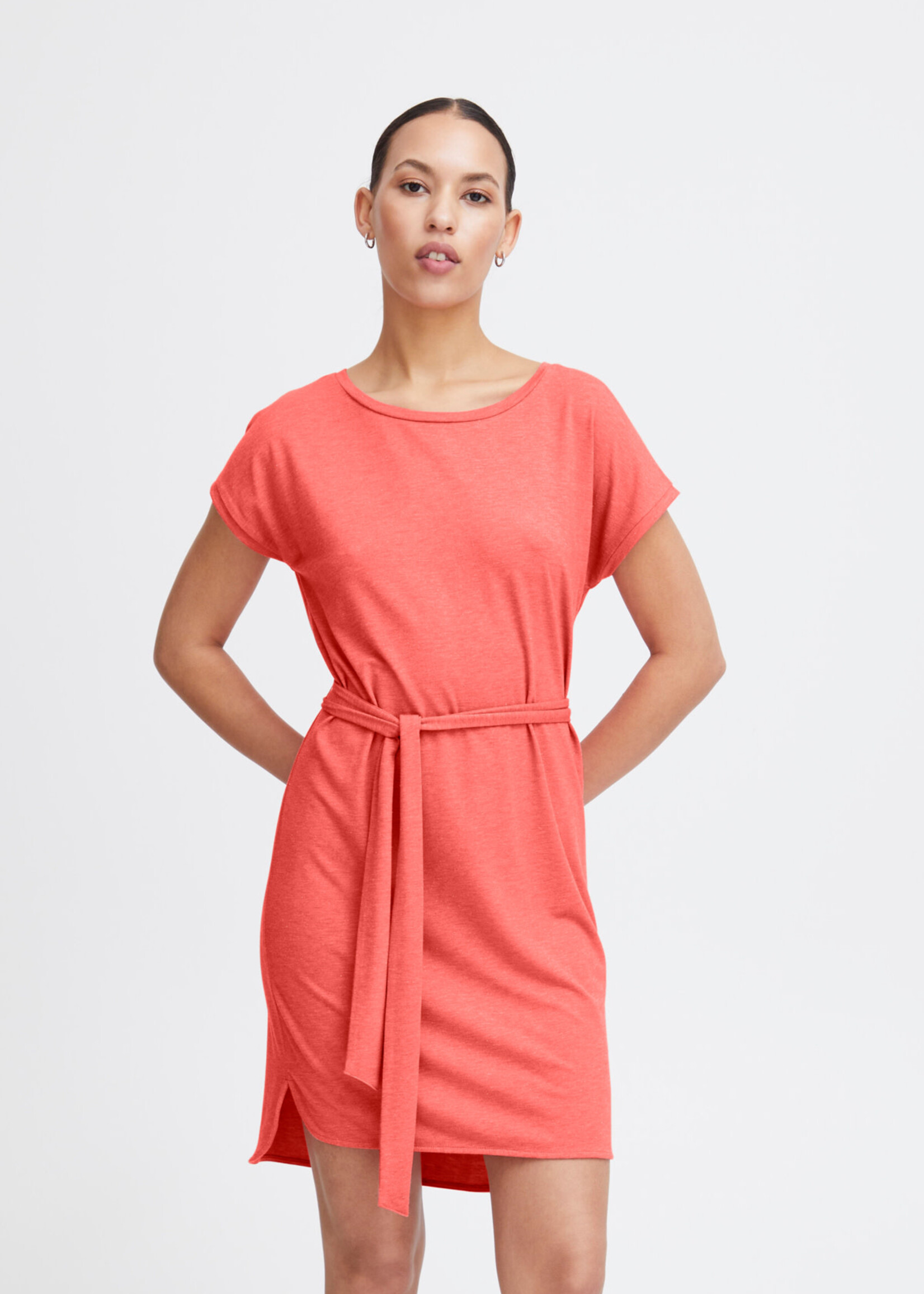 ICHI Rebel dress - Calypso Coral