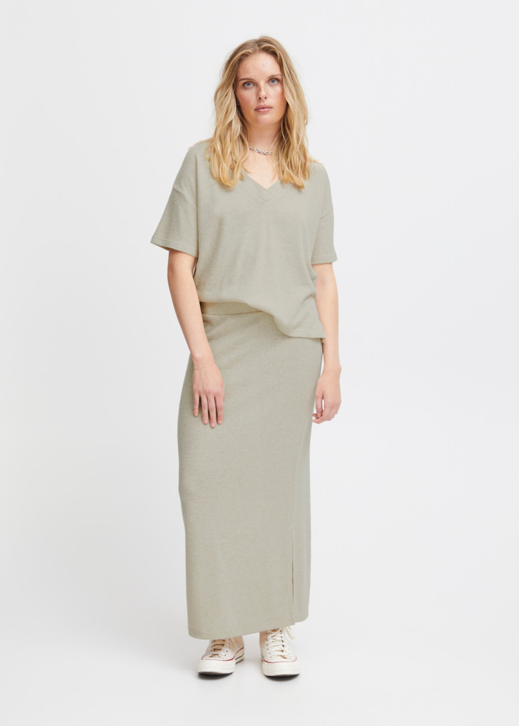 ICHI Yose skirt - Doeskin melange
