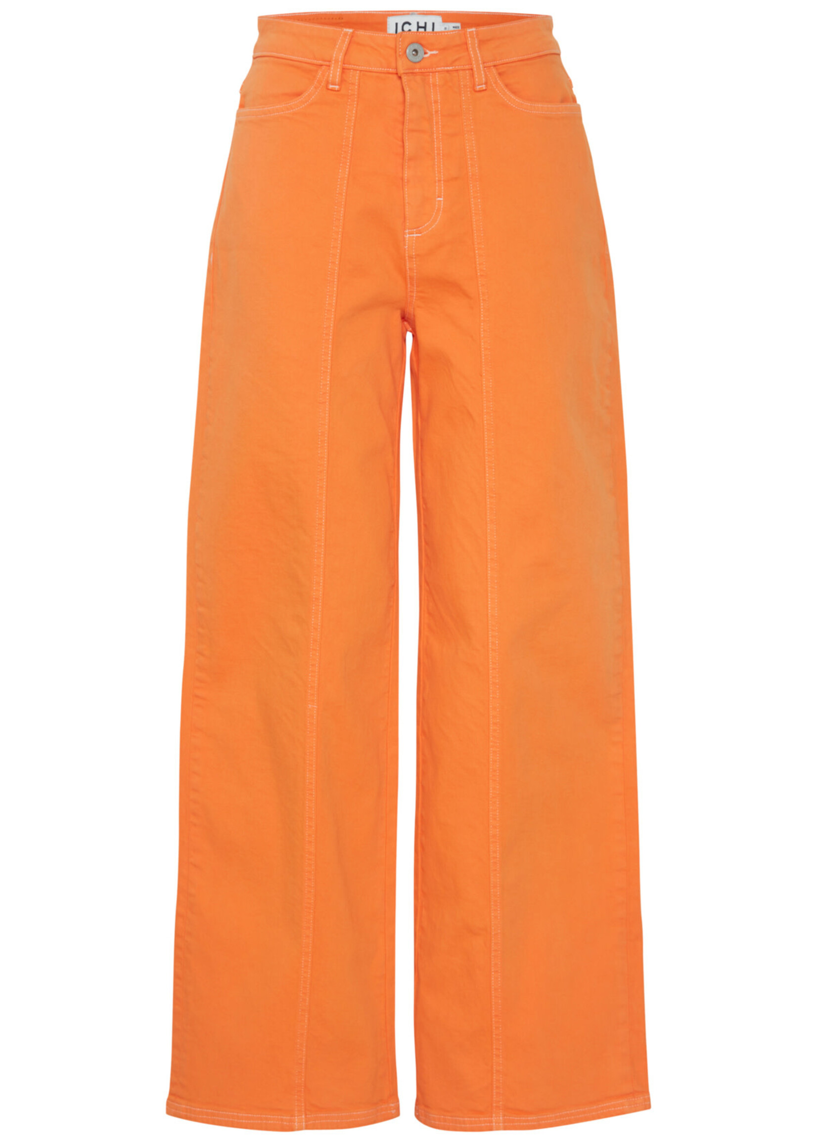 ICHI Cenny wide jeans - Persimmon orange