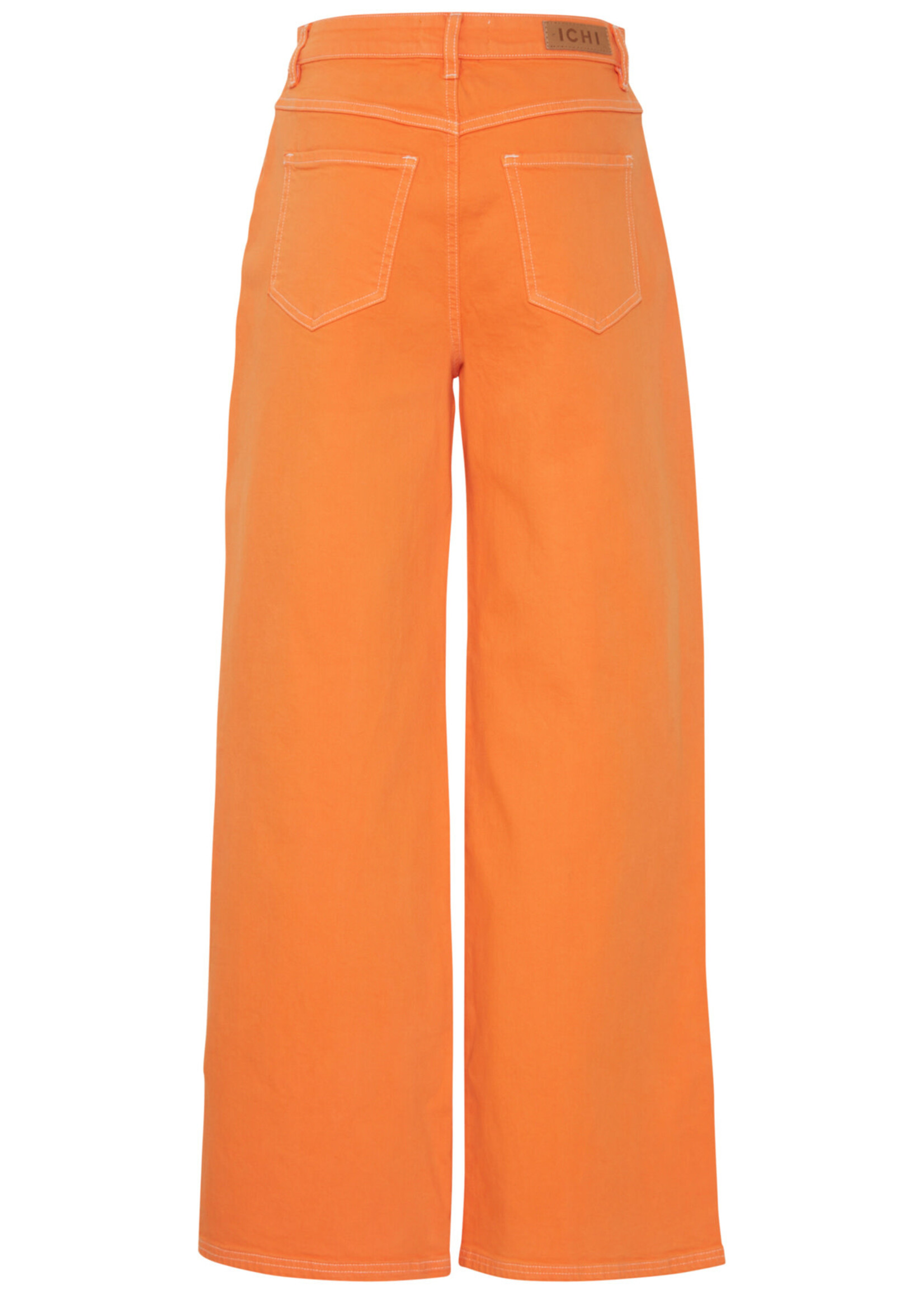 ICHI Cenny wide jeans - Persimmon orange