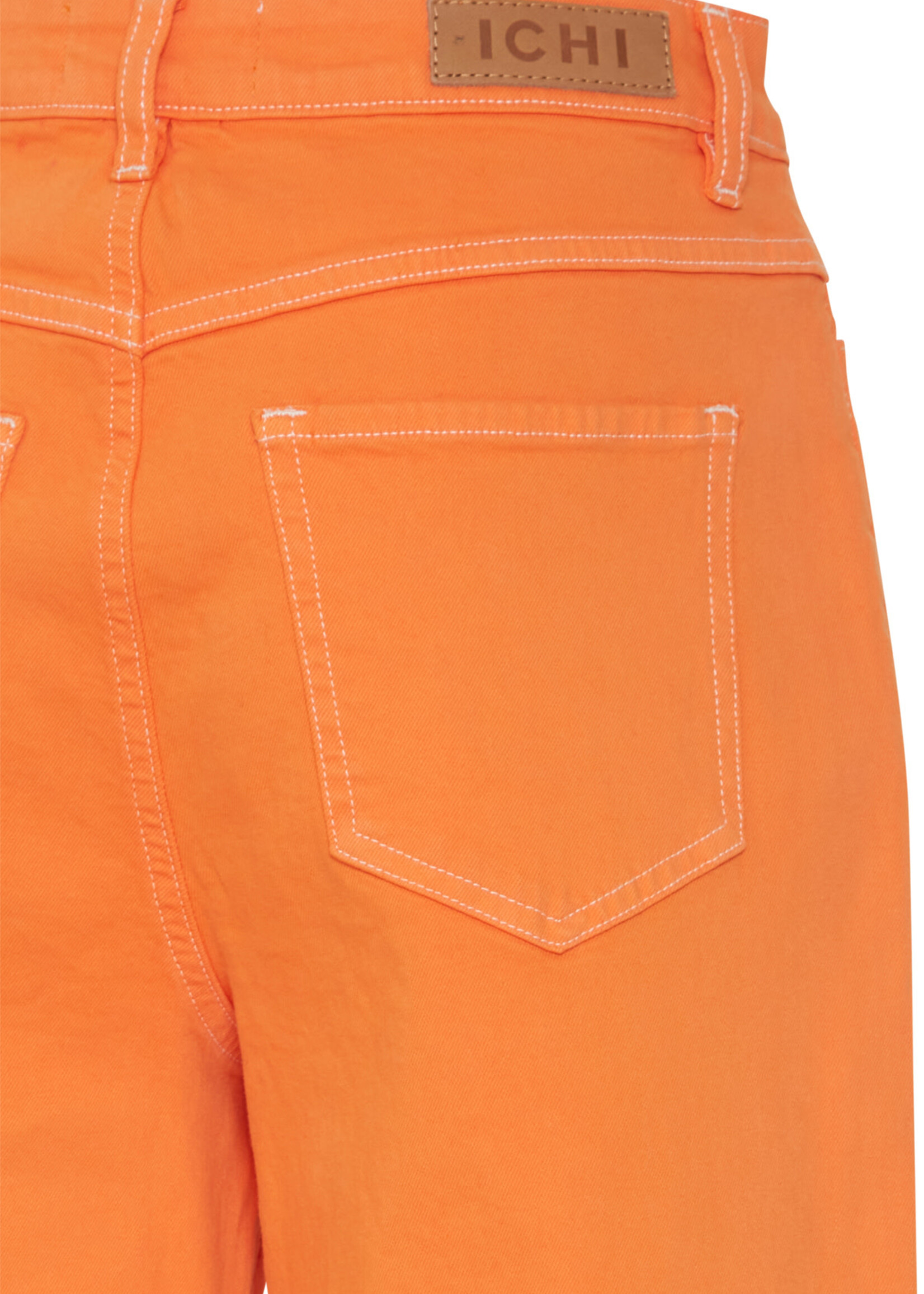 ICHI Cenny wide jeans - Persimmon orange