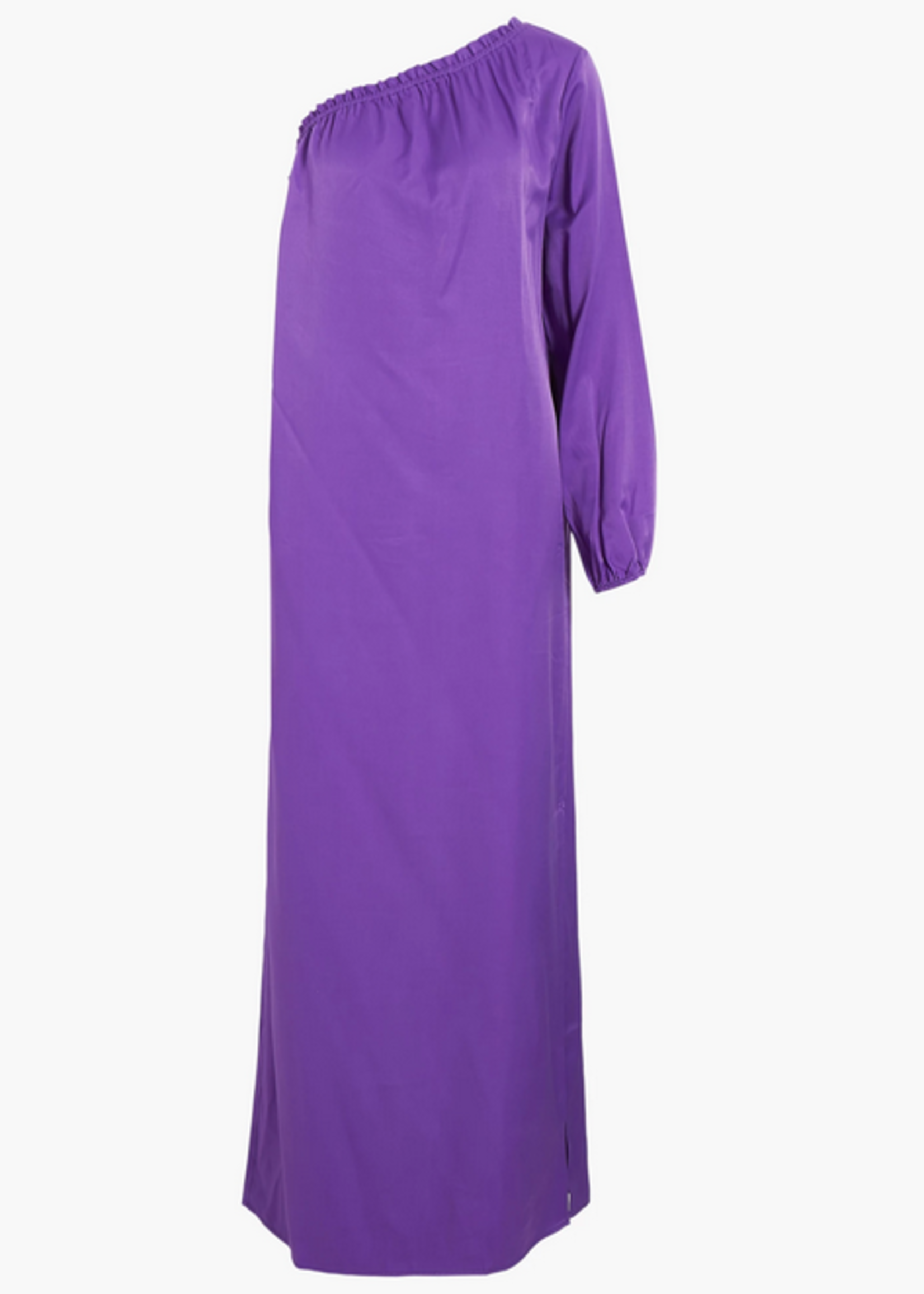 VILA Flora one shoulder dress - Dewberry