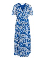VILA Rilla v-neck dress - True blue ellis