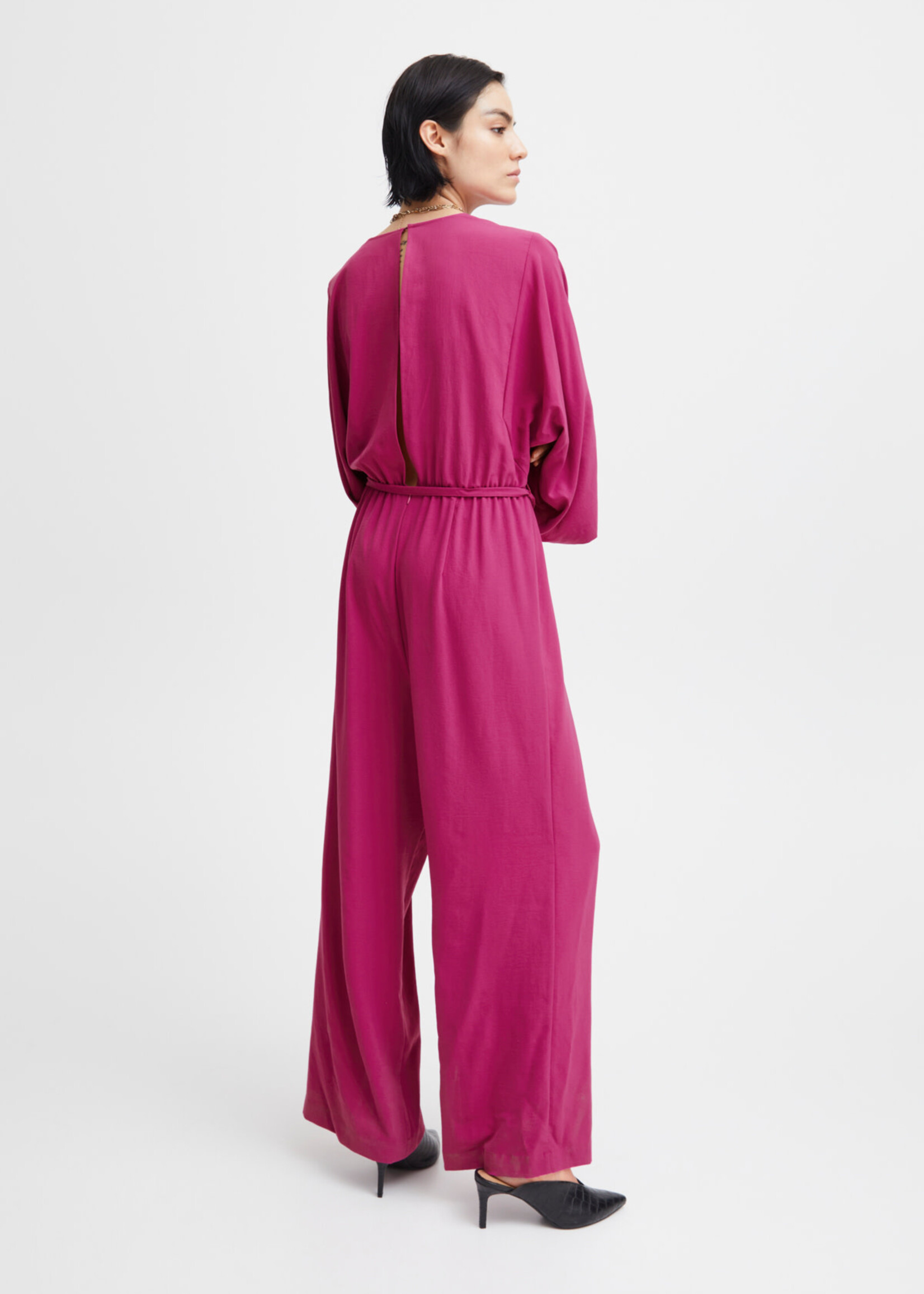 ICHI Leane jumpsuit - Festival fuchsia