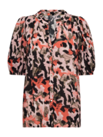 FREEQUENT Lexey shirt - Black & hot coral