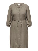 ONLY CARMAKOMA Jupiter button dress - White pepper