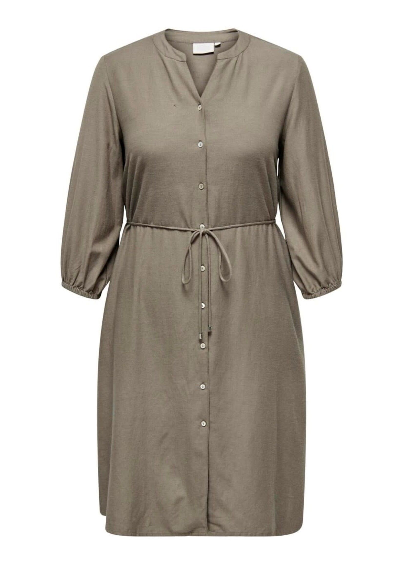 ONLY CARMAKOMA Jupiter button dress - White pepper