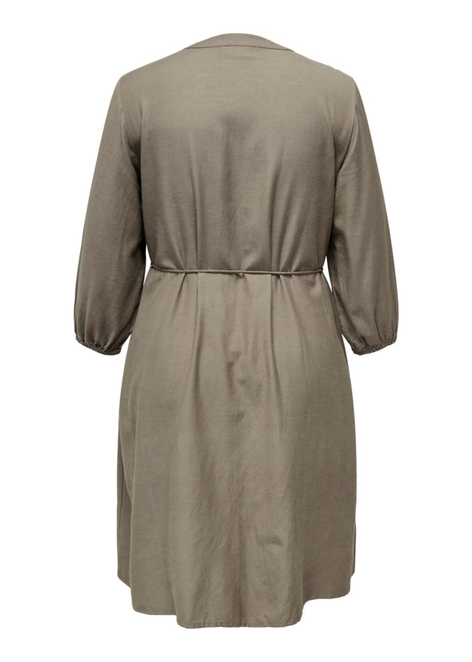 ONLY CARMAKOMA Jupiter button dress - White pepper