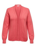 ONLY CARMAKOMA Mille open cardigan knit - Rose of sharon