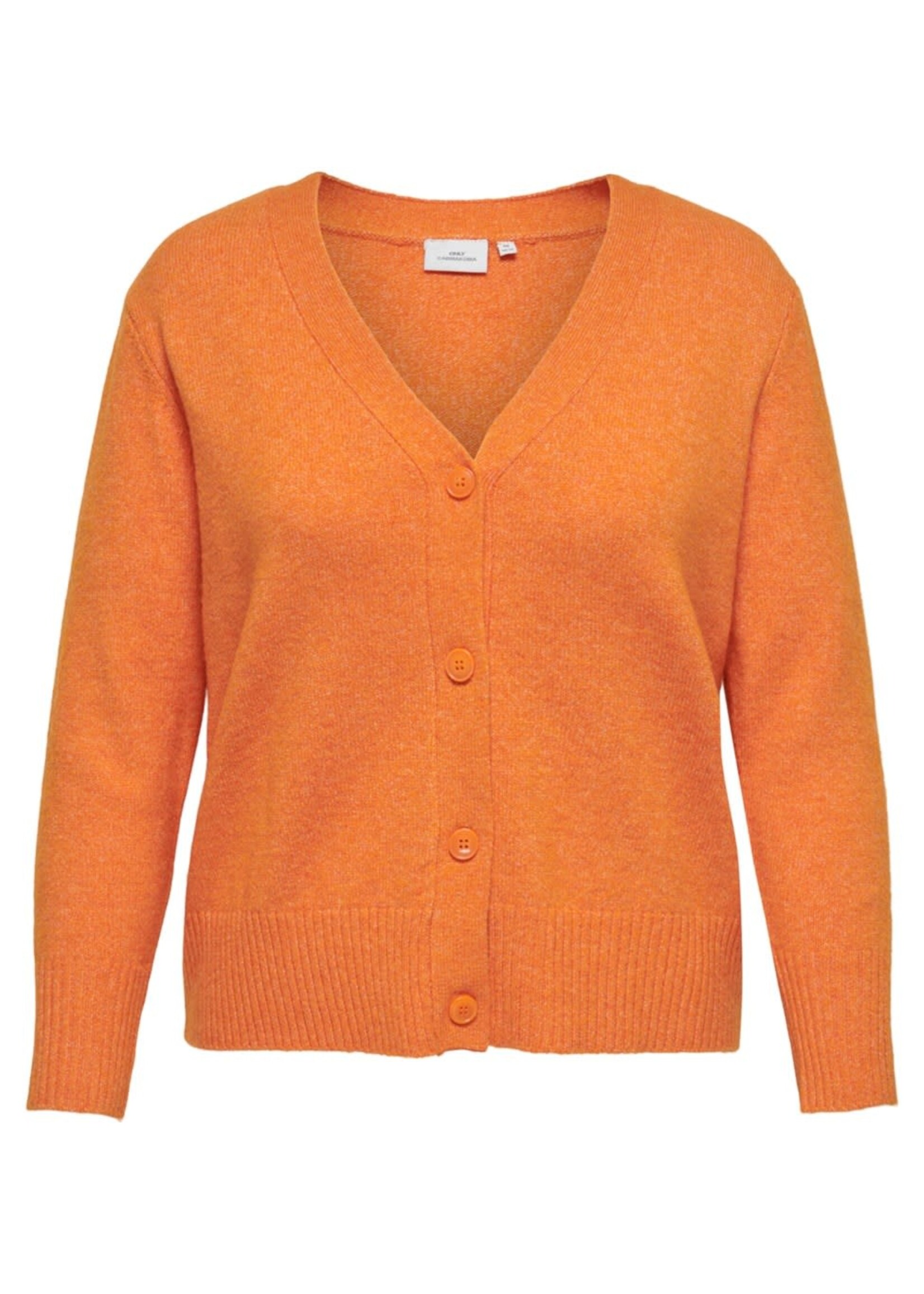 ONLY CARMAKOMA Hazel button cardigan knit - Russet orange