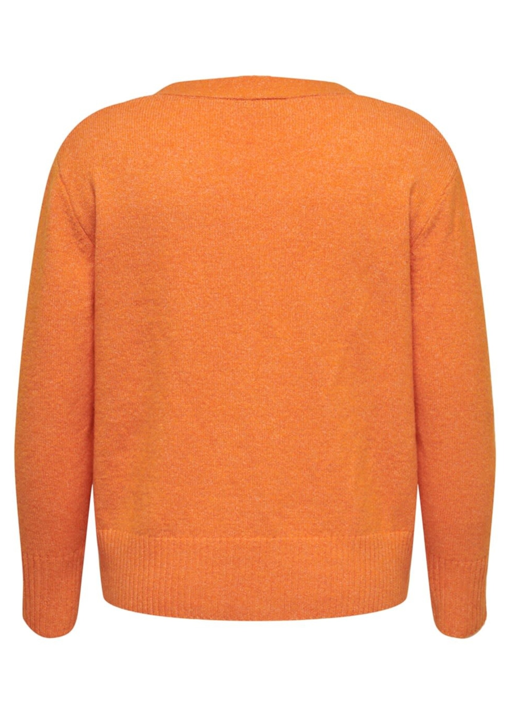 ONLY CARMAKOMA Hazel button cardigan knit - Russet orange