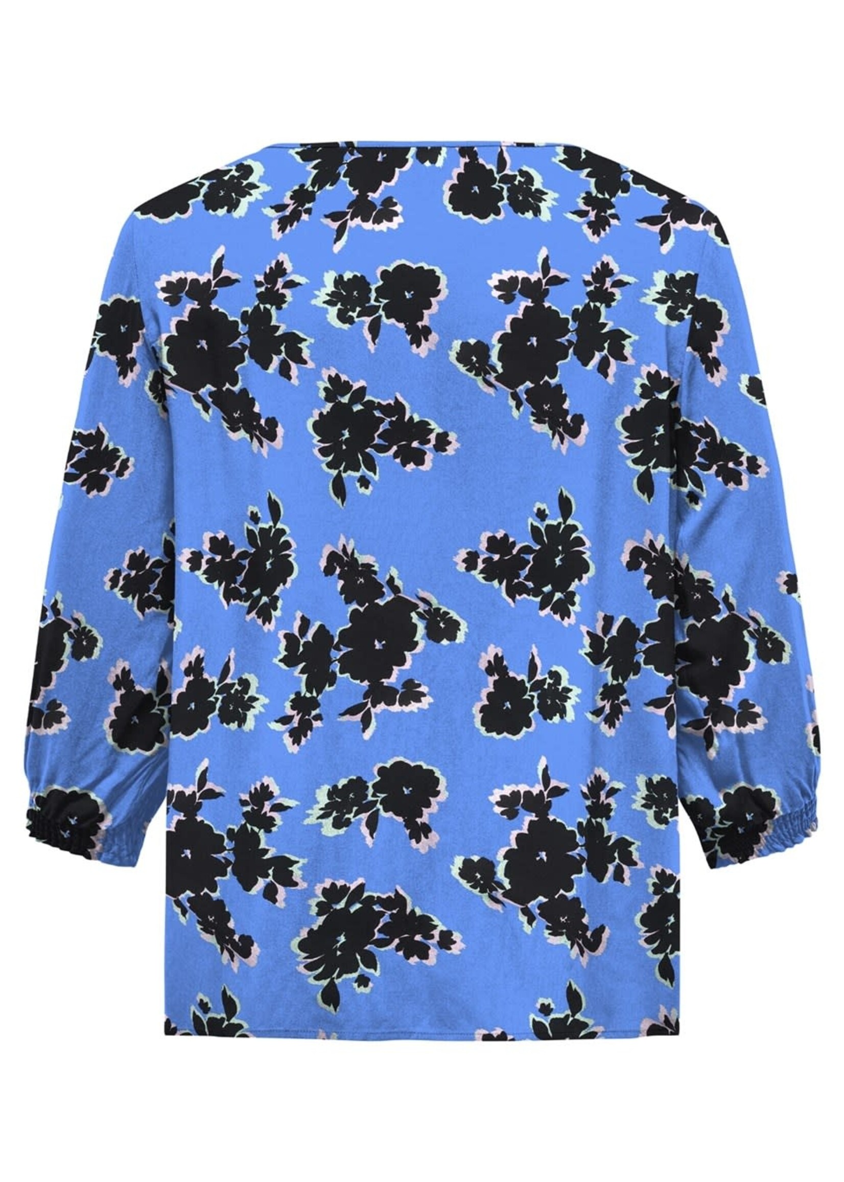 ONLY CARMAKOMA Nova smock top - Dazzling blue & open flower