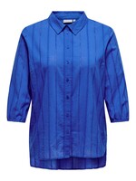 ONLY CARMAKOMA Linna embroidery shirt - Dazzling blue