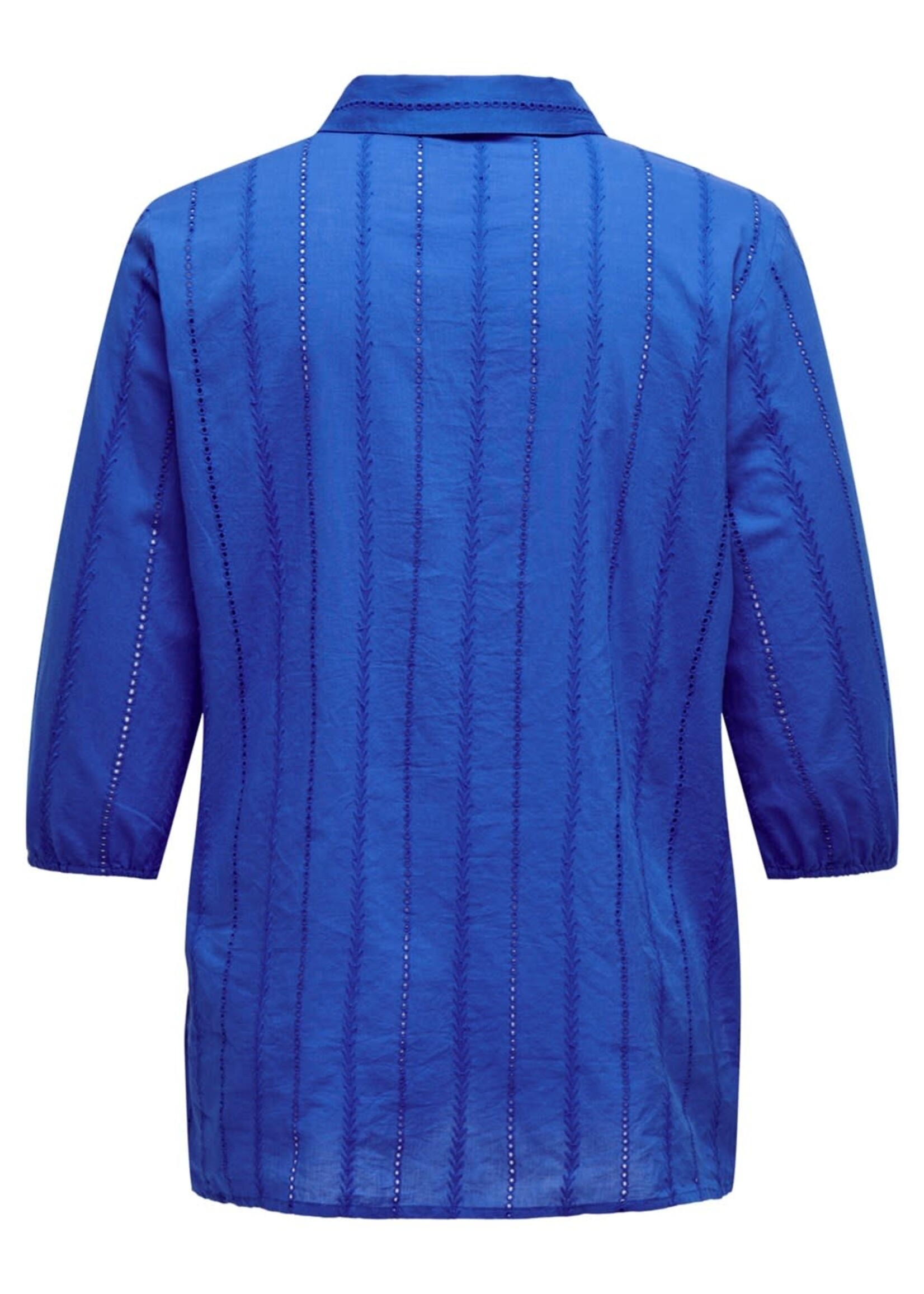 ONLY CARMAKOMA Linna embroidery shirt - Dazzling blue