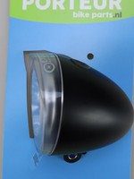 Porteur Retro koplamp zwart batterij