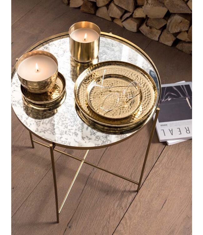 Dienblad goud ø22cm