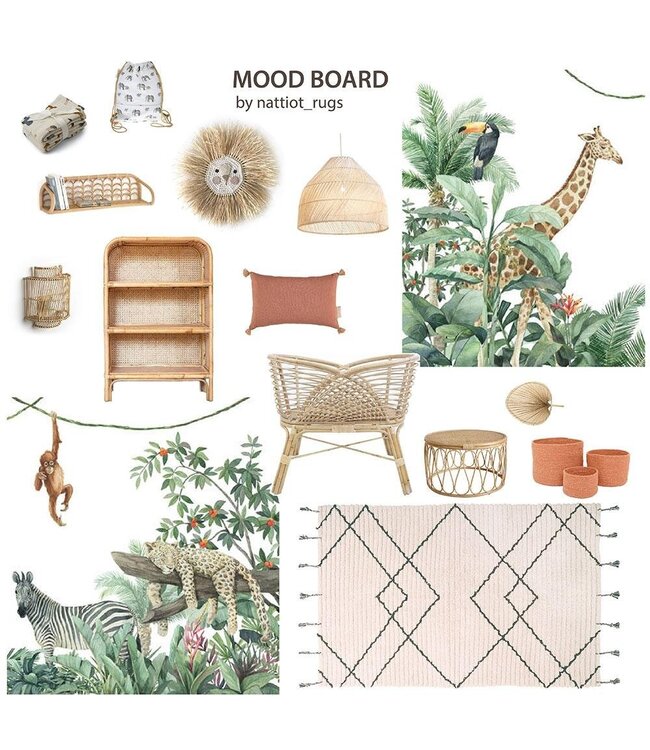 Viktor bohemian choco kindertapijt 100 x 150 cm