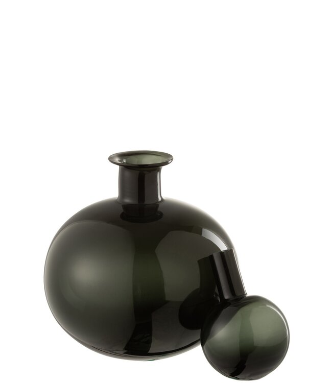 Fles decoratief met stop zwart