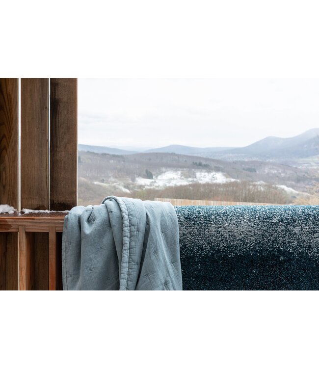 Plaid Ming Alizée  in blauw, katoen