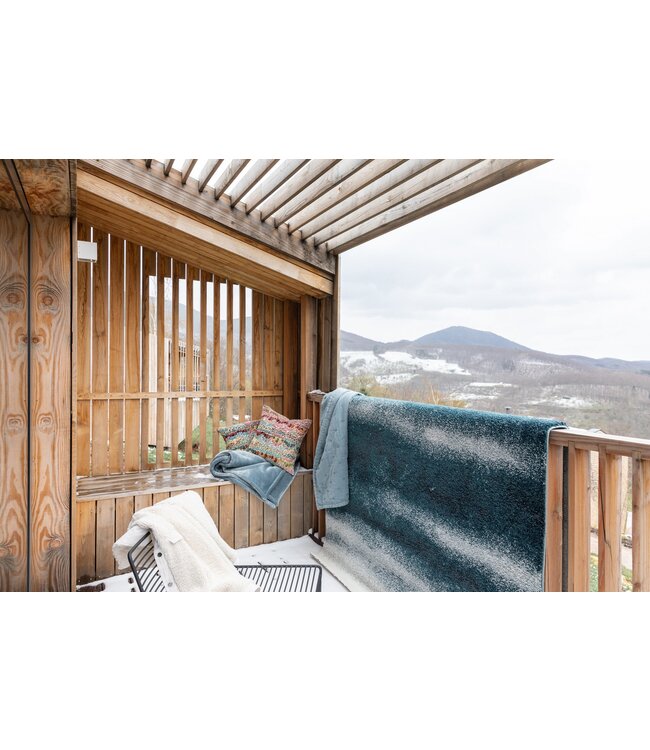 Plaid Ming Alizée  in blauw, katoen