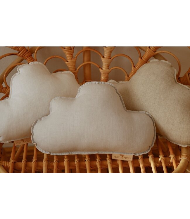 Sierkussen wolk in zand, linnen