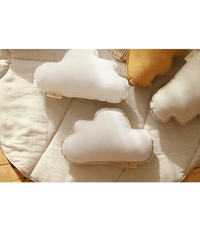 Sierkussen wolk in zand, linnen