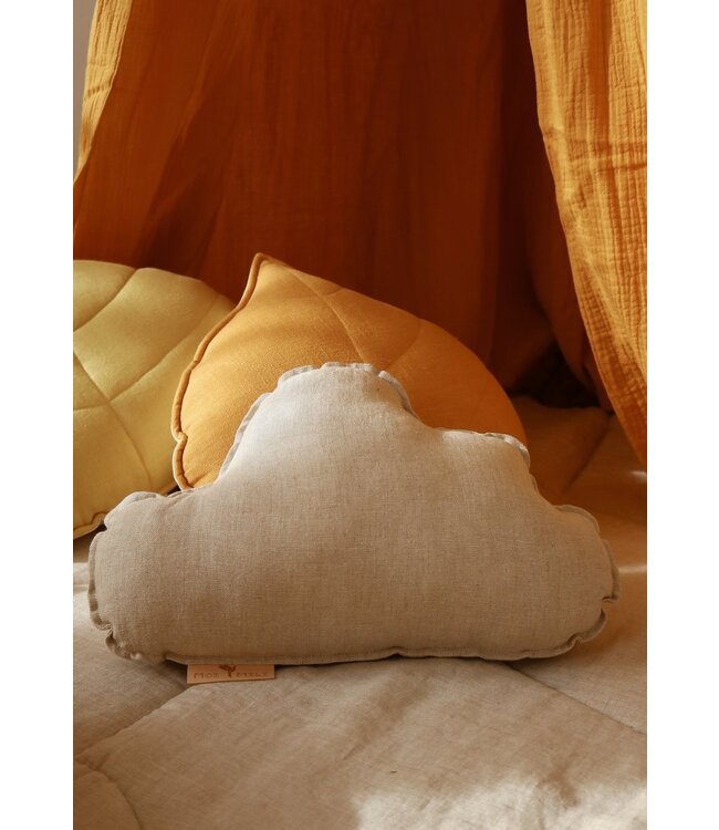 Sierkussen wolk in zand, linnen