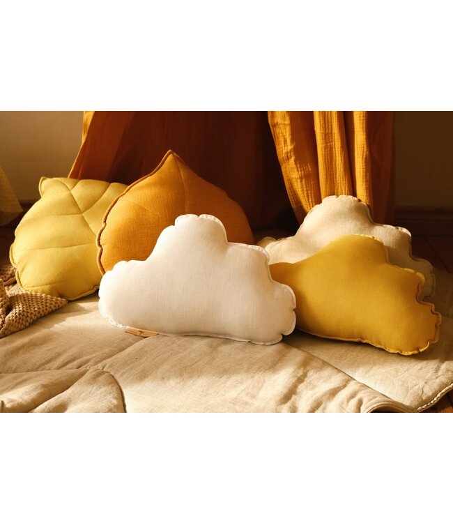 Sierkussen wolk in zand, linnen