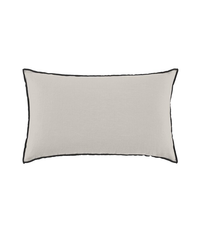 CARLINA kussenhoes - Lichtbeige en zwarte hommel