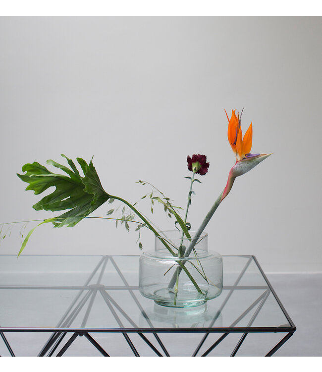 Vaas, gerecycled glas 18 cm