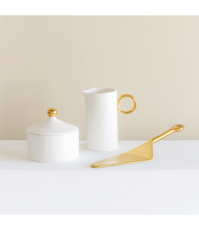 Taartschep van messing