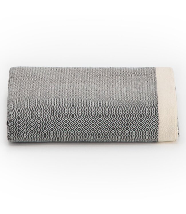 Plaid Grandfoulard Diamant - Grey - 190x300cm