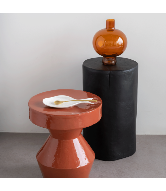 Vaas rond golden oak