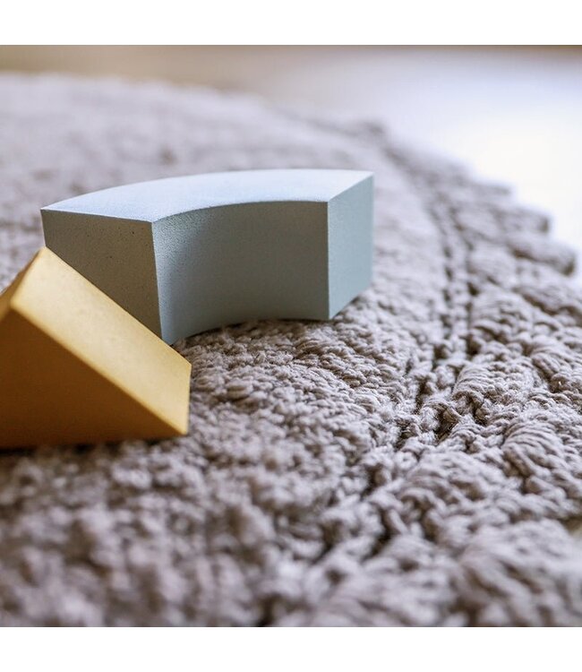 PERLA Gris tapis finition crochet