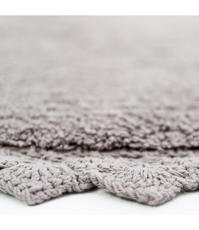 PERLA Gris tapis finition crochet