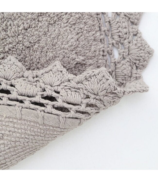 PERLA Gris tapis finition crochet
