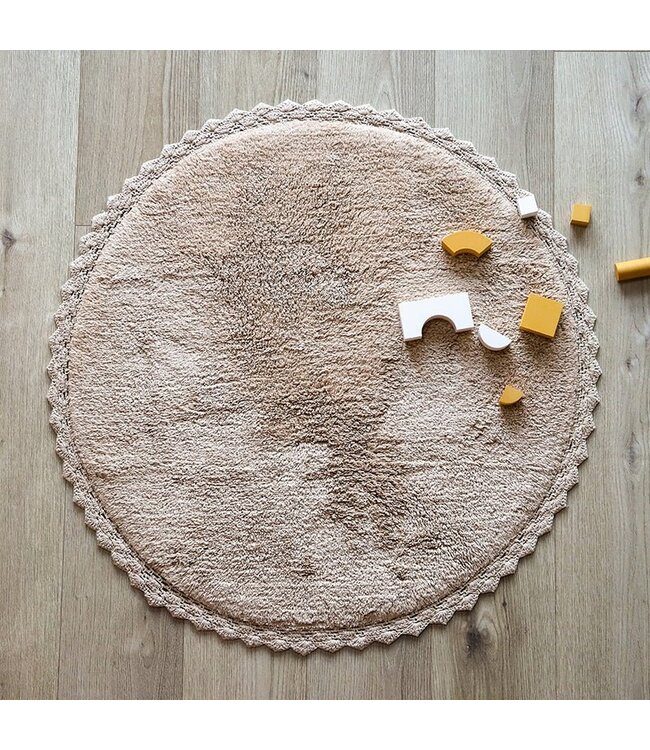 PERLA Nude tapis finition crochet