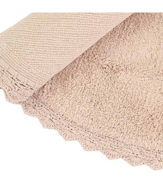 PERLA Nude tapis finition crochet