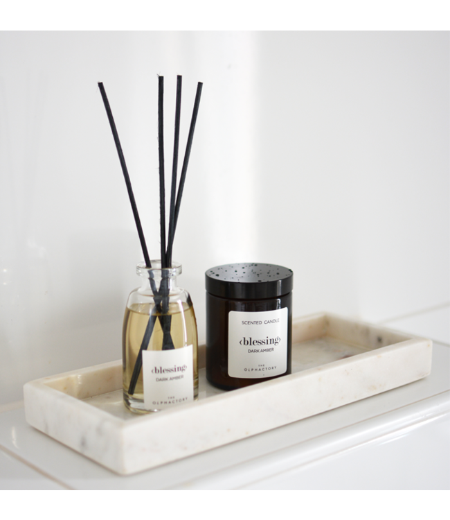 Dienblad marmer wit 30x12 cm