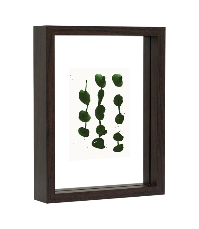 Fotolijst zwevend walnoot, S