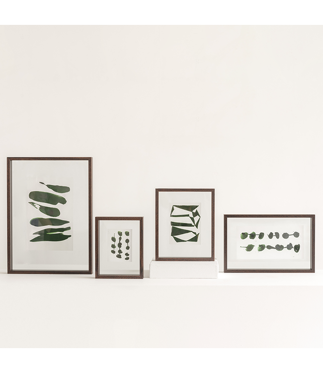 Fotolijst zwevend walnoot, L