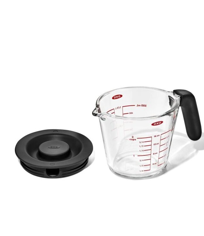 Maatkan met deksel glas, 500 ml