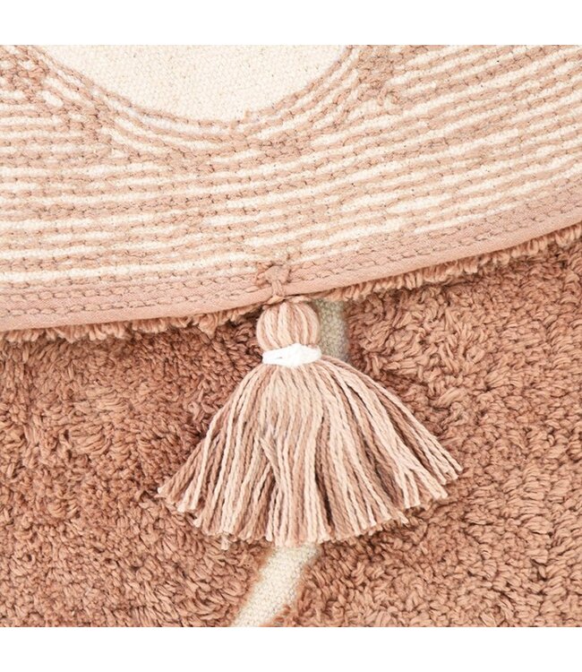 Yva  kindertapijt met pompons 122 cm