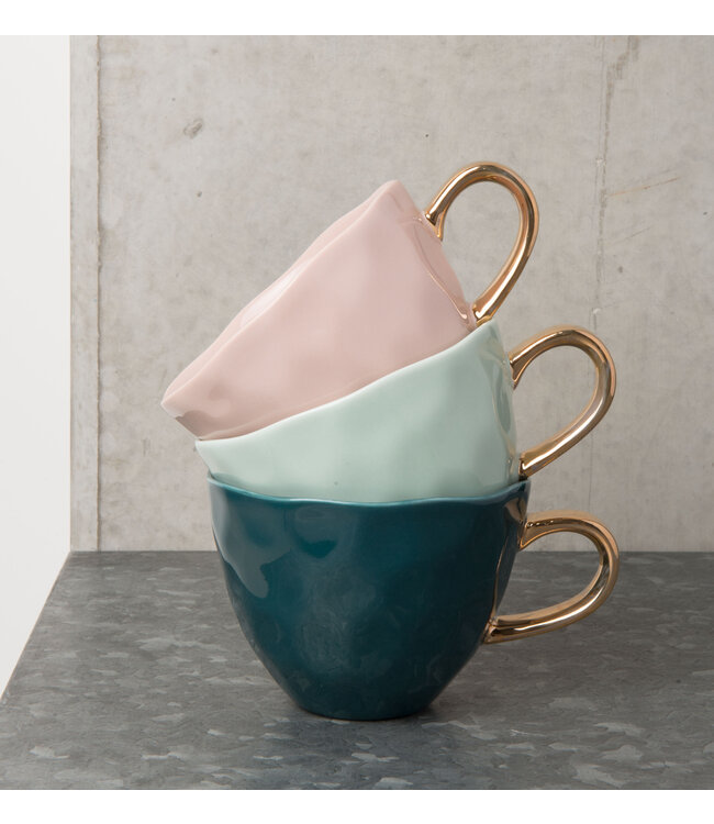 Good Morning cappuccino/thee,  old pink